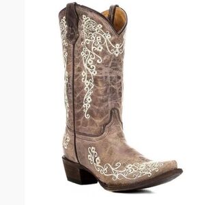 Corral Teens‎ embroidered western boots Sz 2 1/2